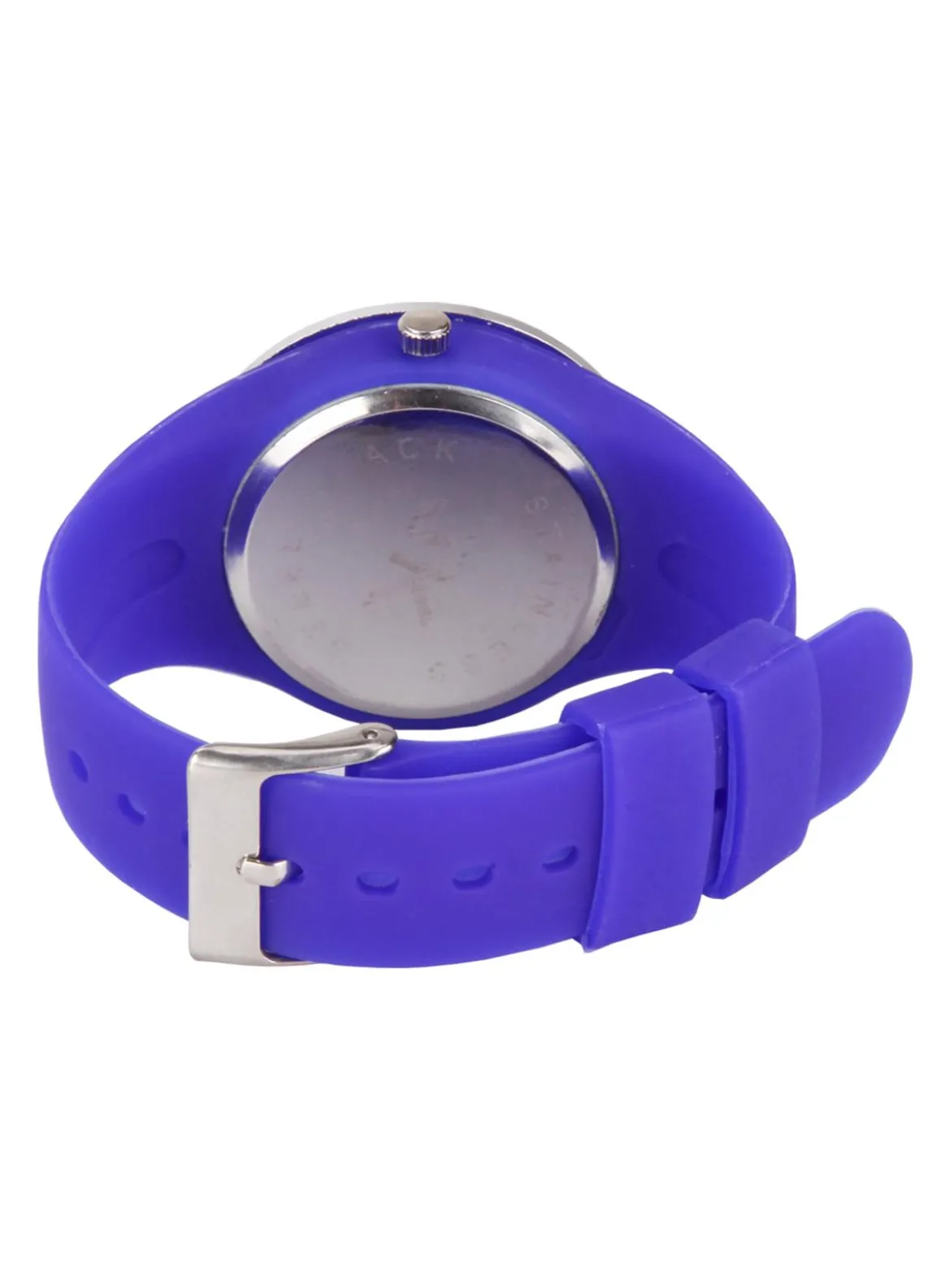 Jk Orologio da polso in gomma con strass