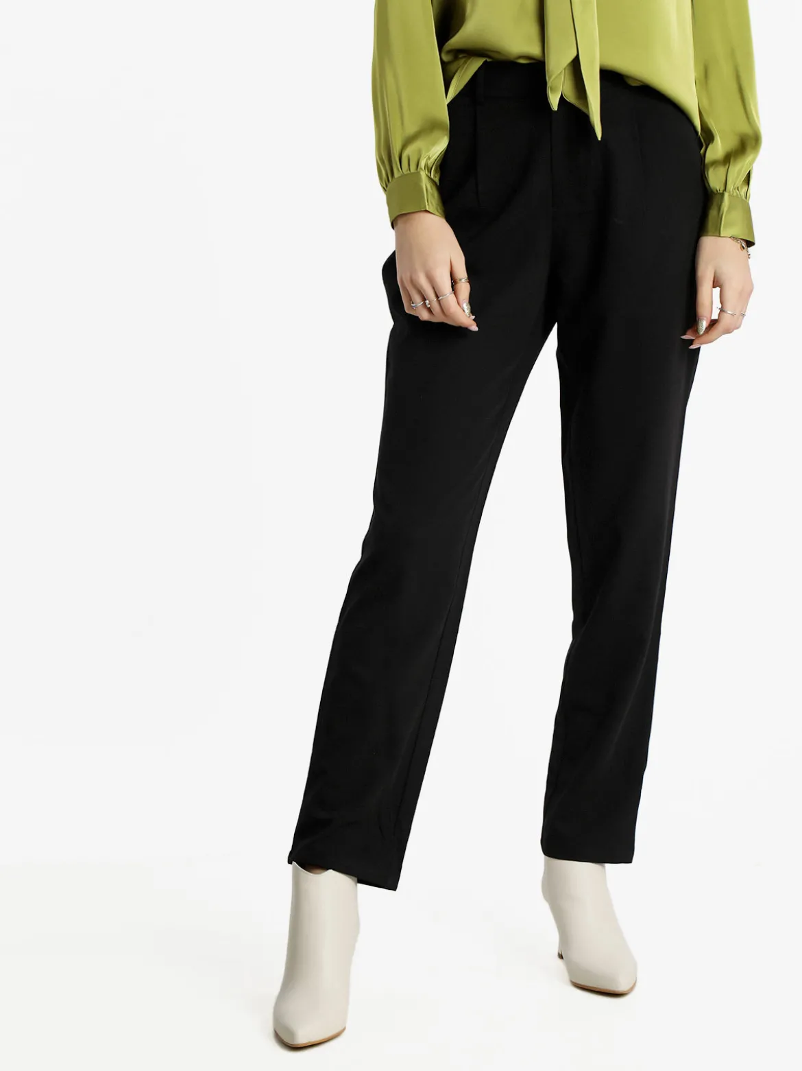 Jmzy Orignal Design Pantaloni donna a vita alta gamba dritta