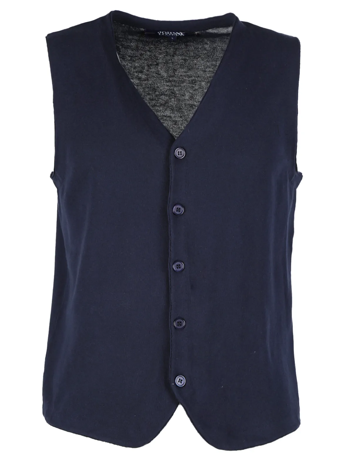 Johnny Looper Gilet da uomo in cotone con bottoni