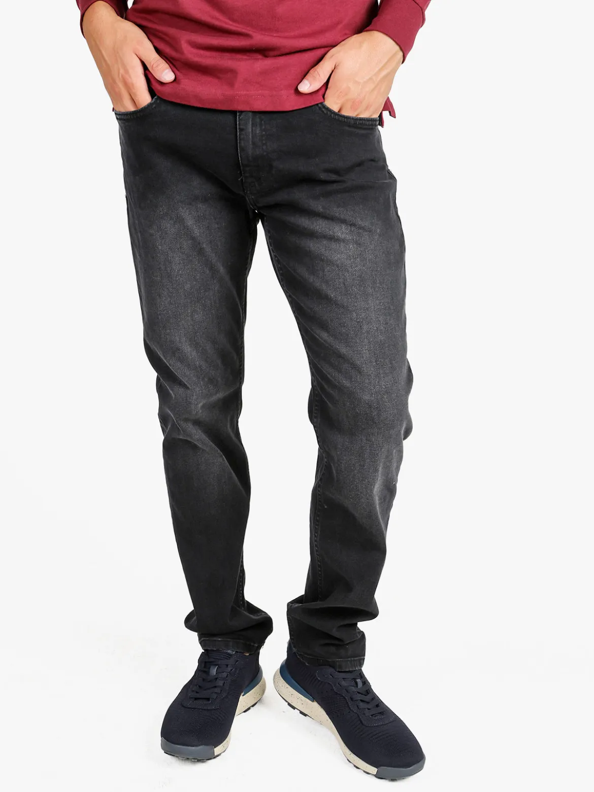 Johnny Looper Jeans da uomo slim fit - nero