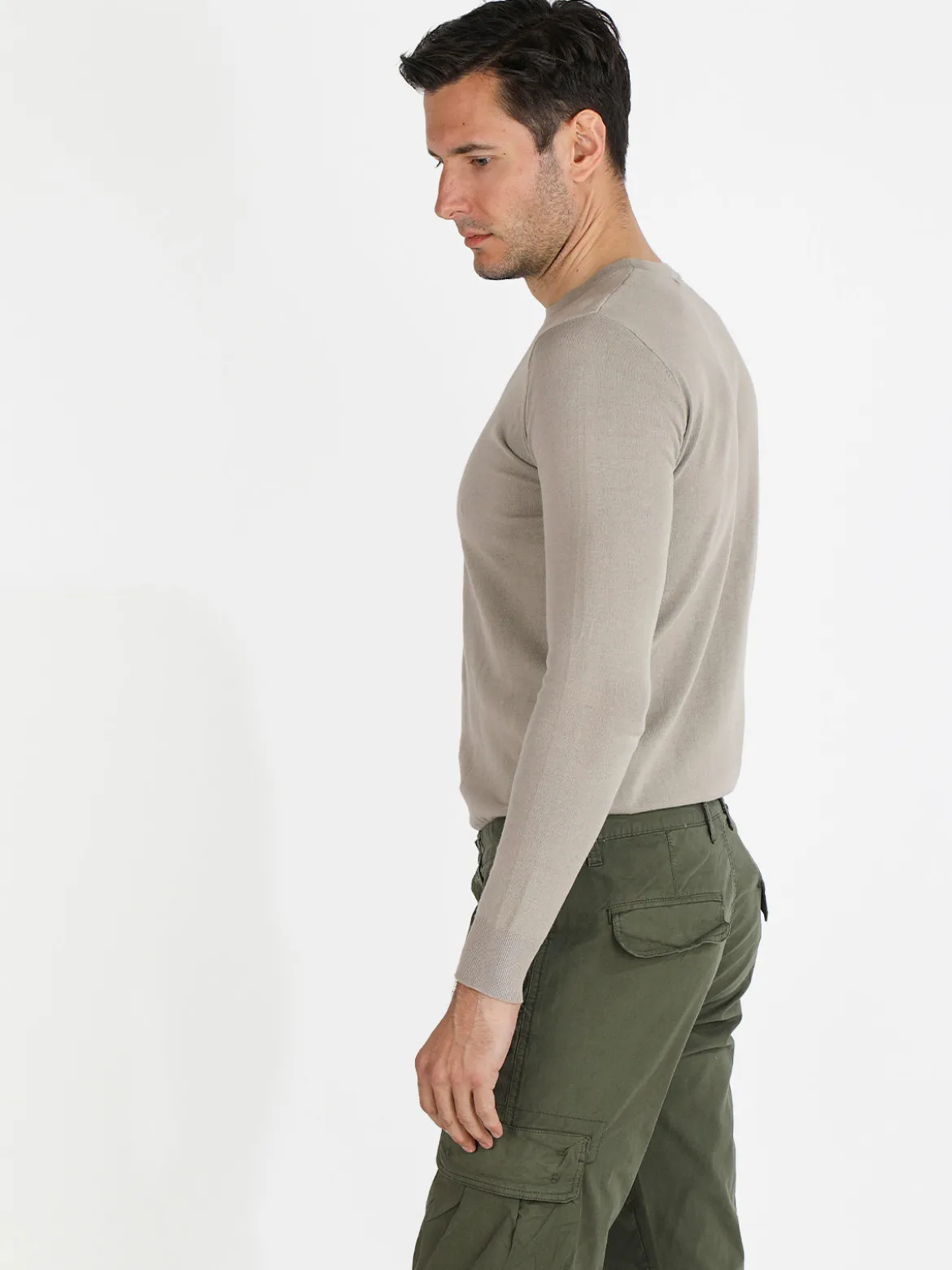Johnny Looper Maglia girocollo da uomo in cotone