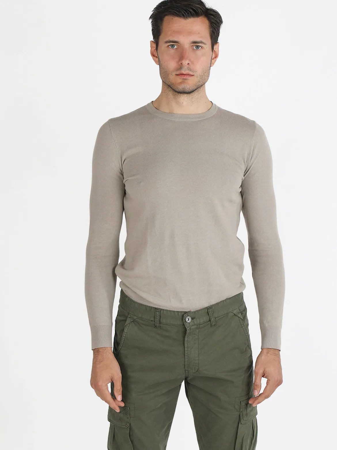 Johnny Looper Maglia girocollo da uomo in cotone