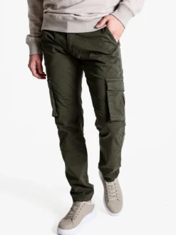 Johnny Looper Pantaloni cargo da uomo slim fit in cotone