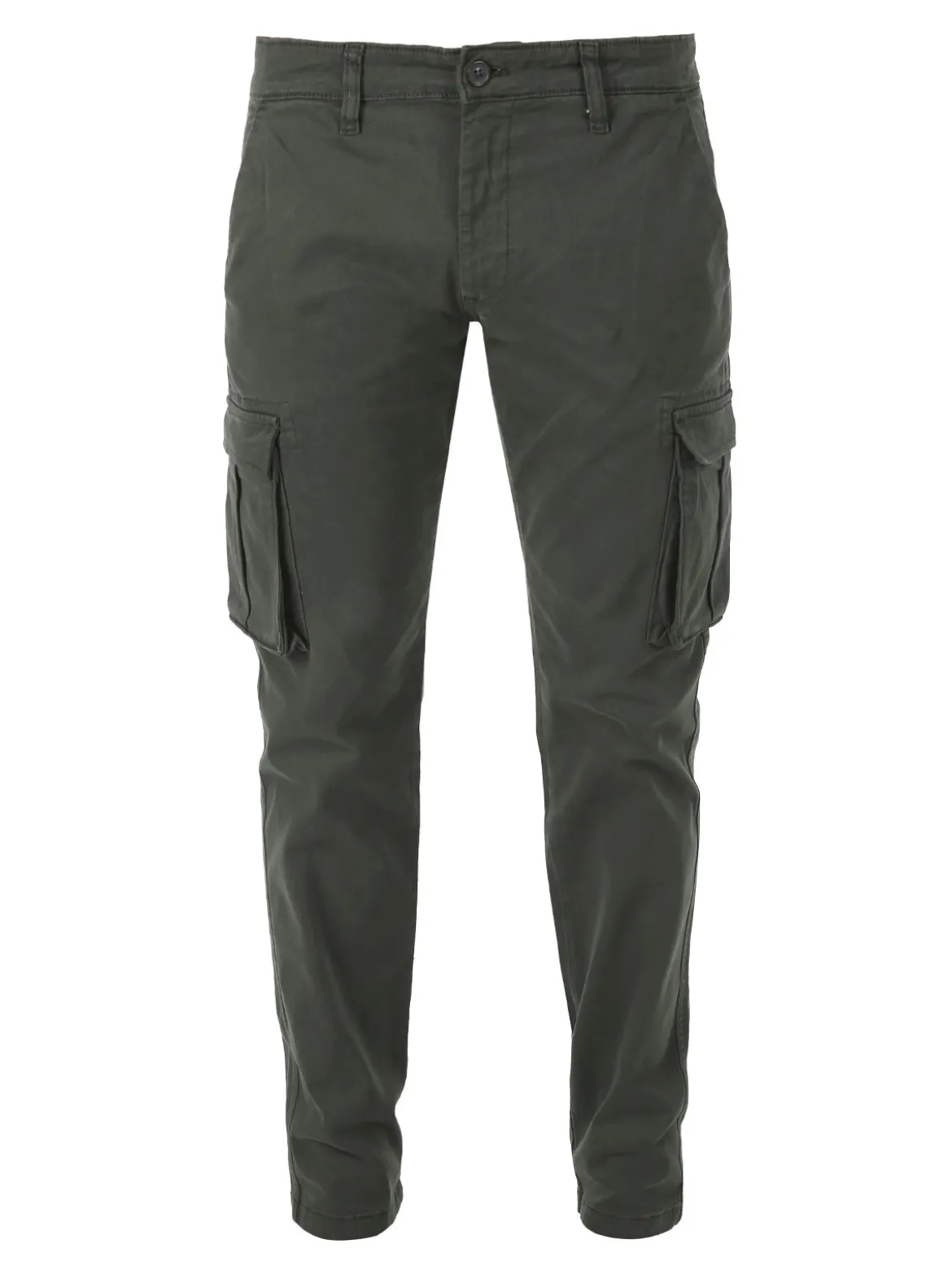 Johnny Looper Pantaloni cargo da uomo slim fit in cotone - militare