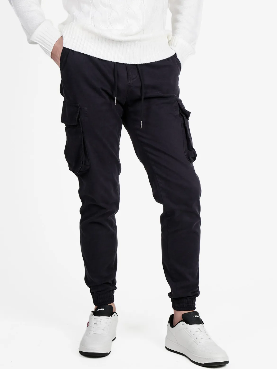 Johnny Looper Pantaloni da uomo con tasconi laterali e coulisse