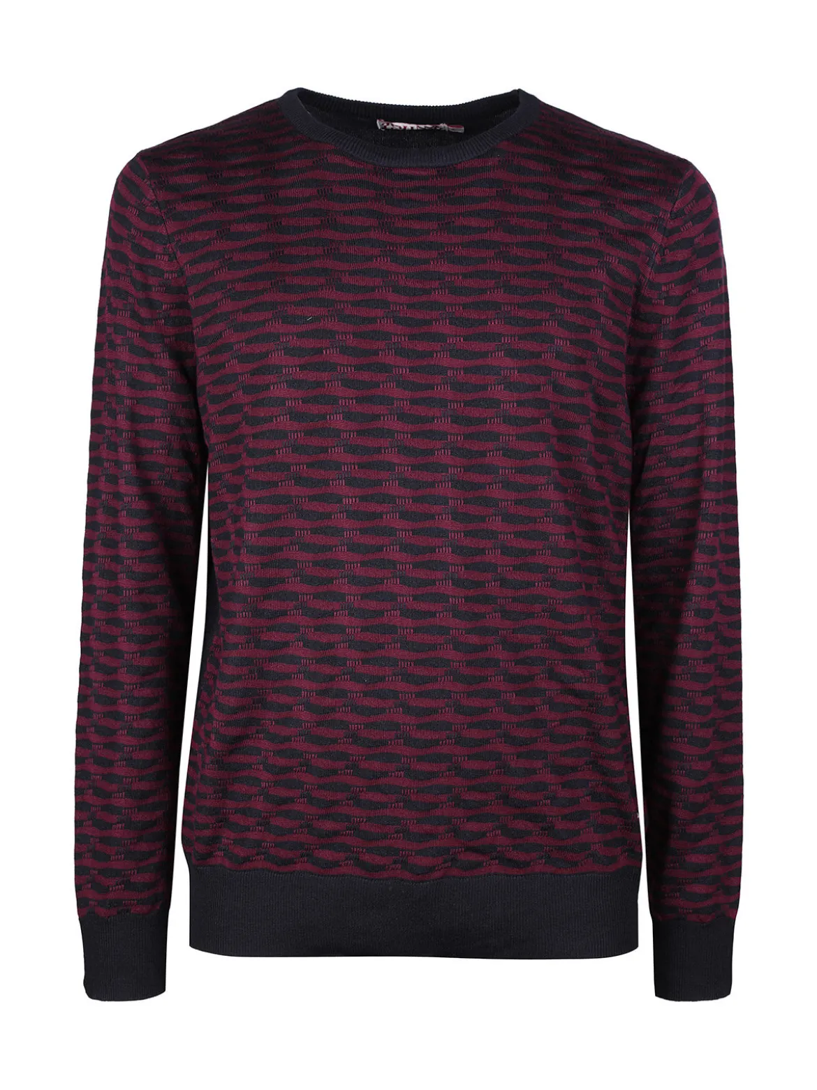 Johnny Looper Pullover da uomo girocollo con stampa bicolore sul davanti