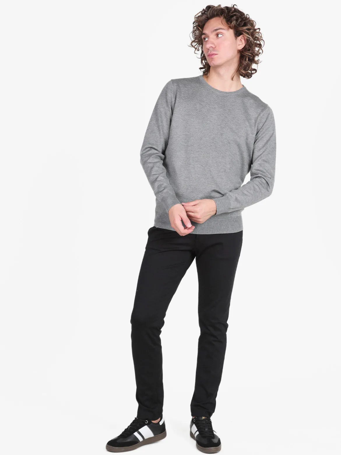 Johnny Looper Pullover girocollo da uomo in maglia