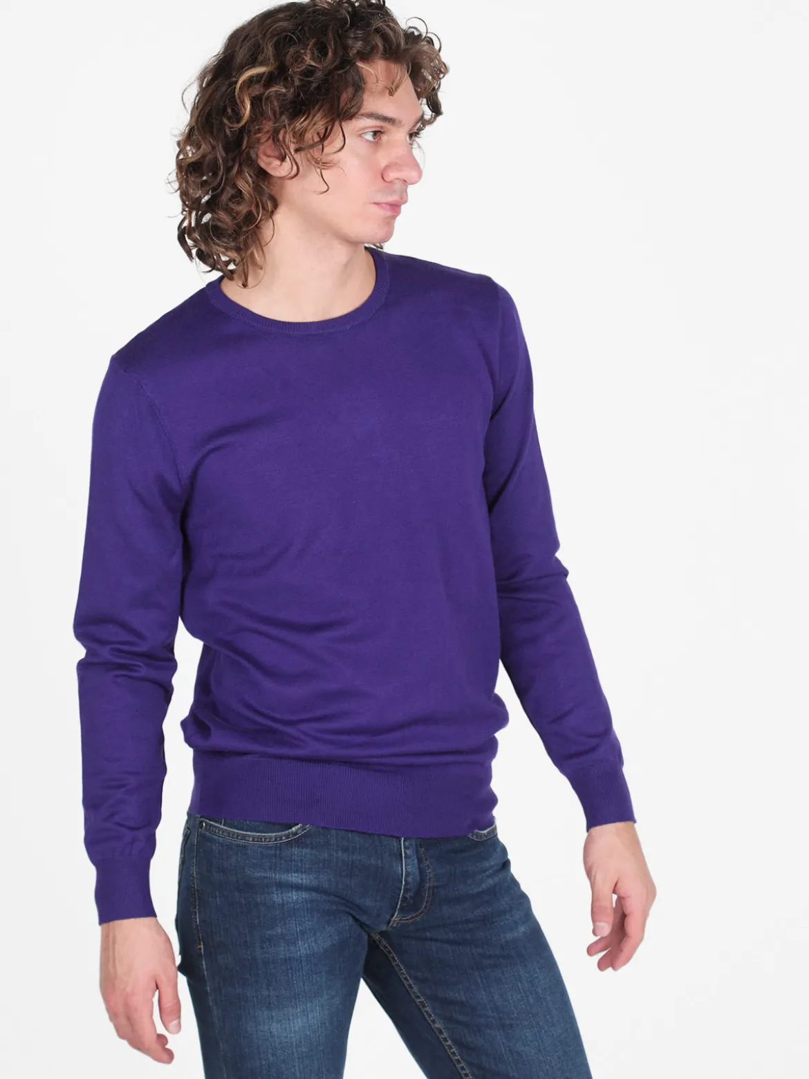 Johnny Looper Pullover girocollo da uomo in maglia