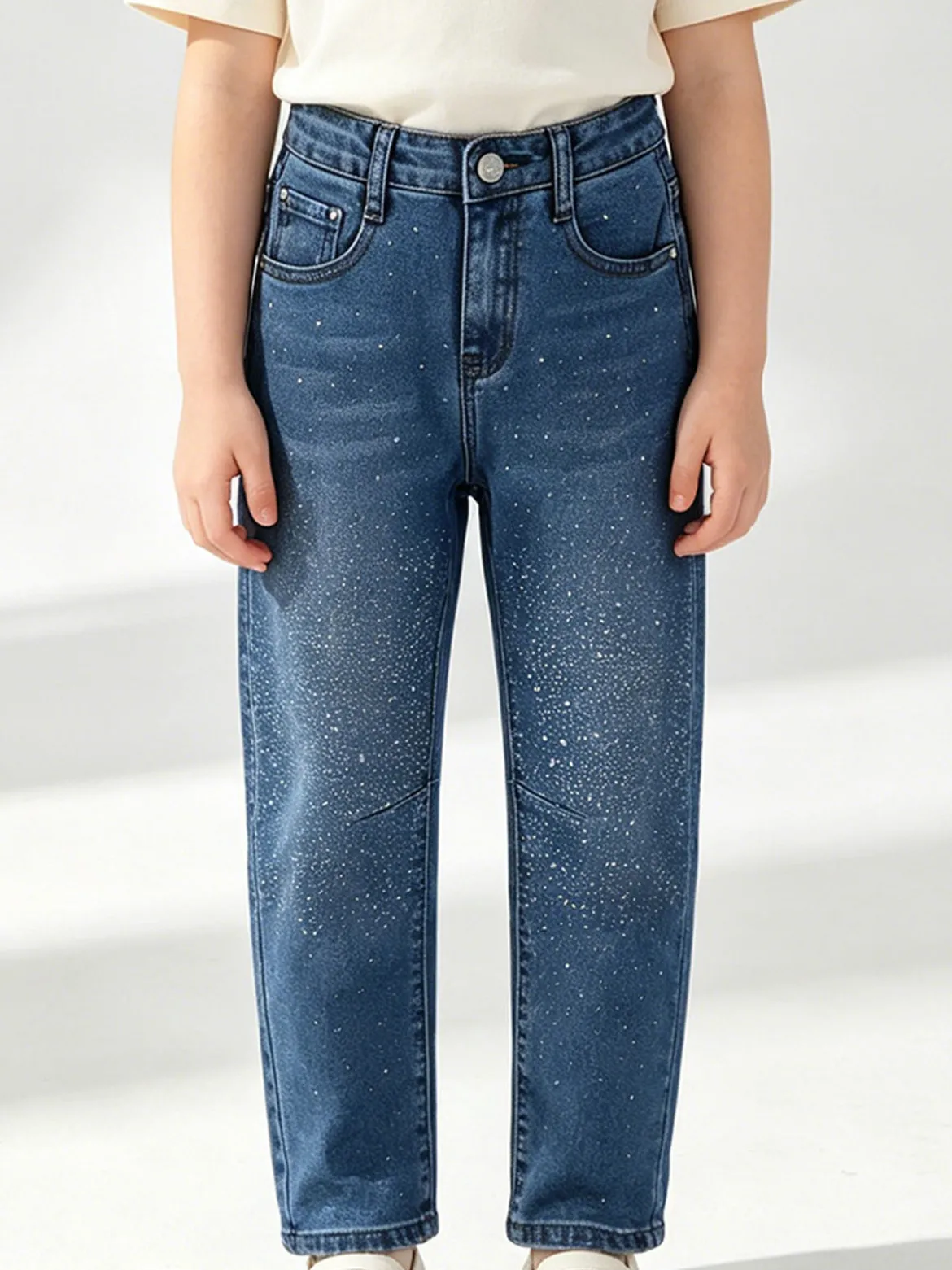 J Y Jeans da bambina a palloncino con strass - jeans