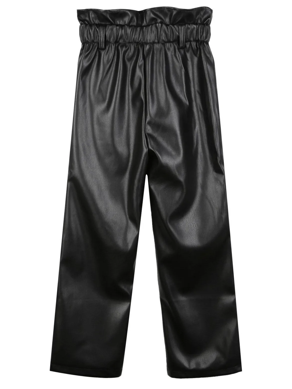 J Y Pantaloni bimba a in ecopelle vita alta
