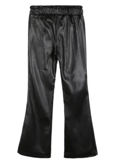 J Y Pantaloni da bambina in ecopelle a zampa