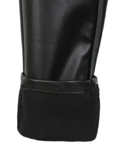 J Y Pantaloni da bambina in ecopelle con cintura