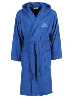 Kappa Accappatoio unisex in spugna con cappuccio - blu