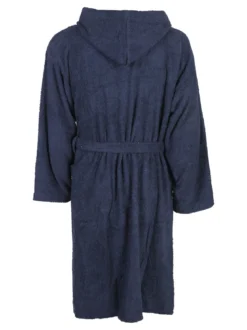 Kappa Accappatoio unisex in spugna con cappuccio - blu scuro