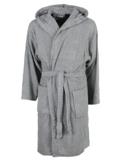 Kappa Accappatoio unisex in spugna con cappuccio - grigio