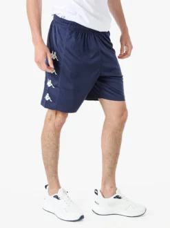 Kappa Bermuda sportivi da uomo con logo - blu scuro