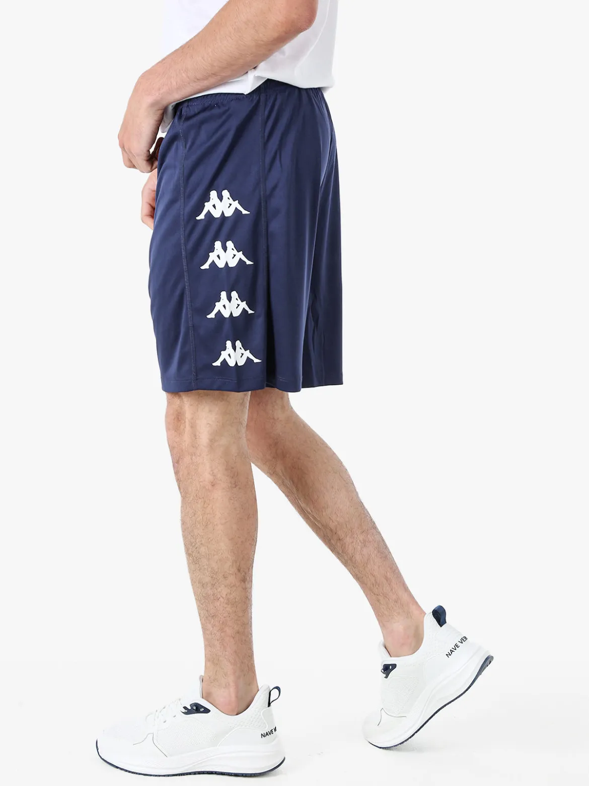 Kappa Bermuda sportivi da uomo con logo - blu scuro