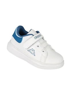 Kappa BLOOP Sneakers da bambino in ecopelle con cinturino a strappo - bianco