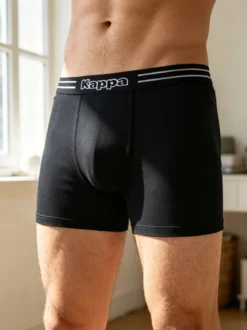 Kappa Boxer da uomo in cotone elasticizzato - nero