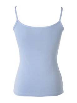 Kappa Canotta donna in cotone bielastico a spalla stretta - azzurro