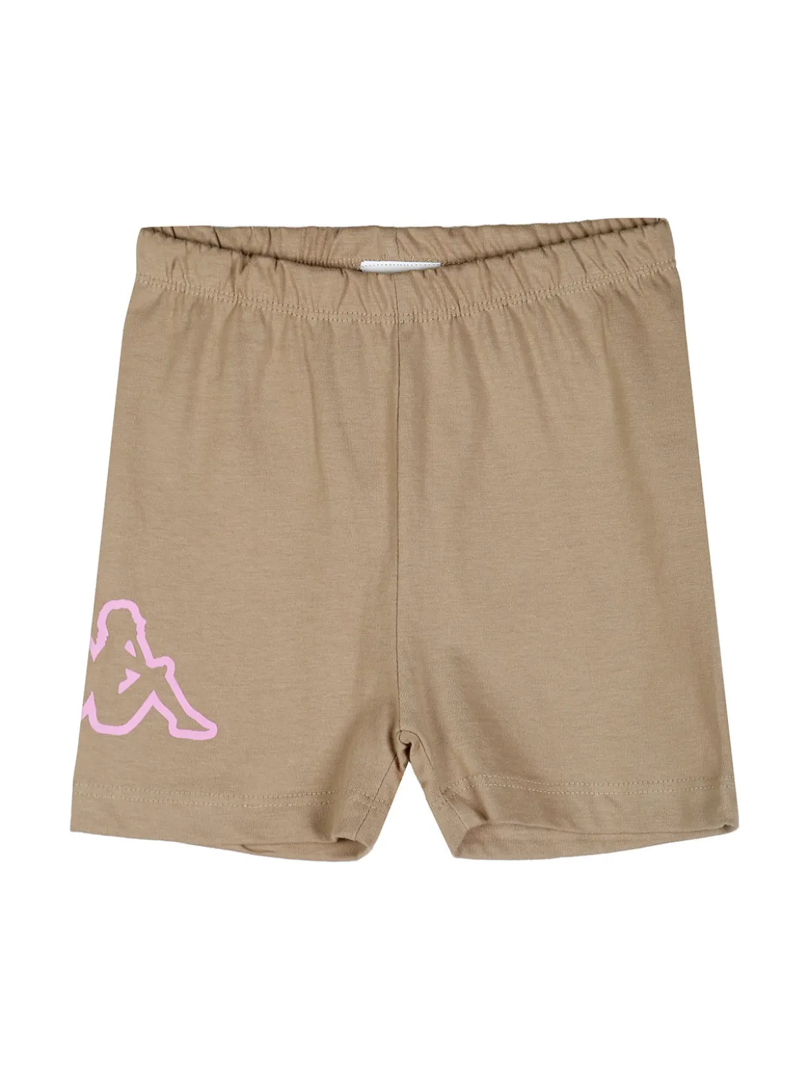 Kappa Completo corto da neonata in cotone con t-shirt orsacchiotto e shorts - rosa