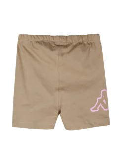 Kappa Completo corto da neonata in cotone con t-shirt orsacchiotto e shorts - rosa