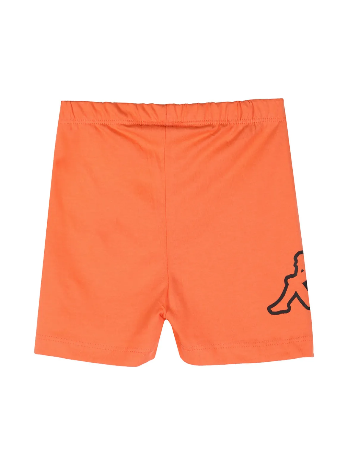 Kappa Completo corto da neonata in cotone con t-shirt orsacchiotto e shorts - bianco
