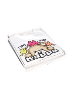 Kappa Completo corto da neonata 2 pezzi con t-shirt e shorts - bianco