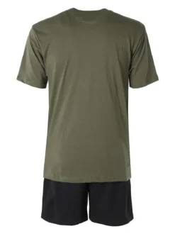 Kappa Completo corto da uomo in cotone con logo - militare