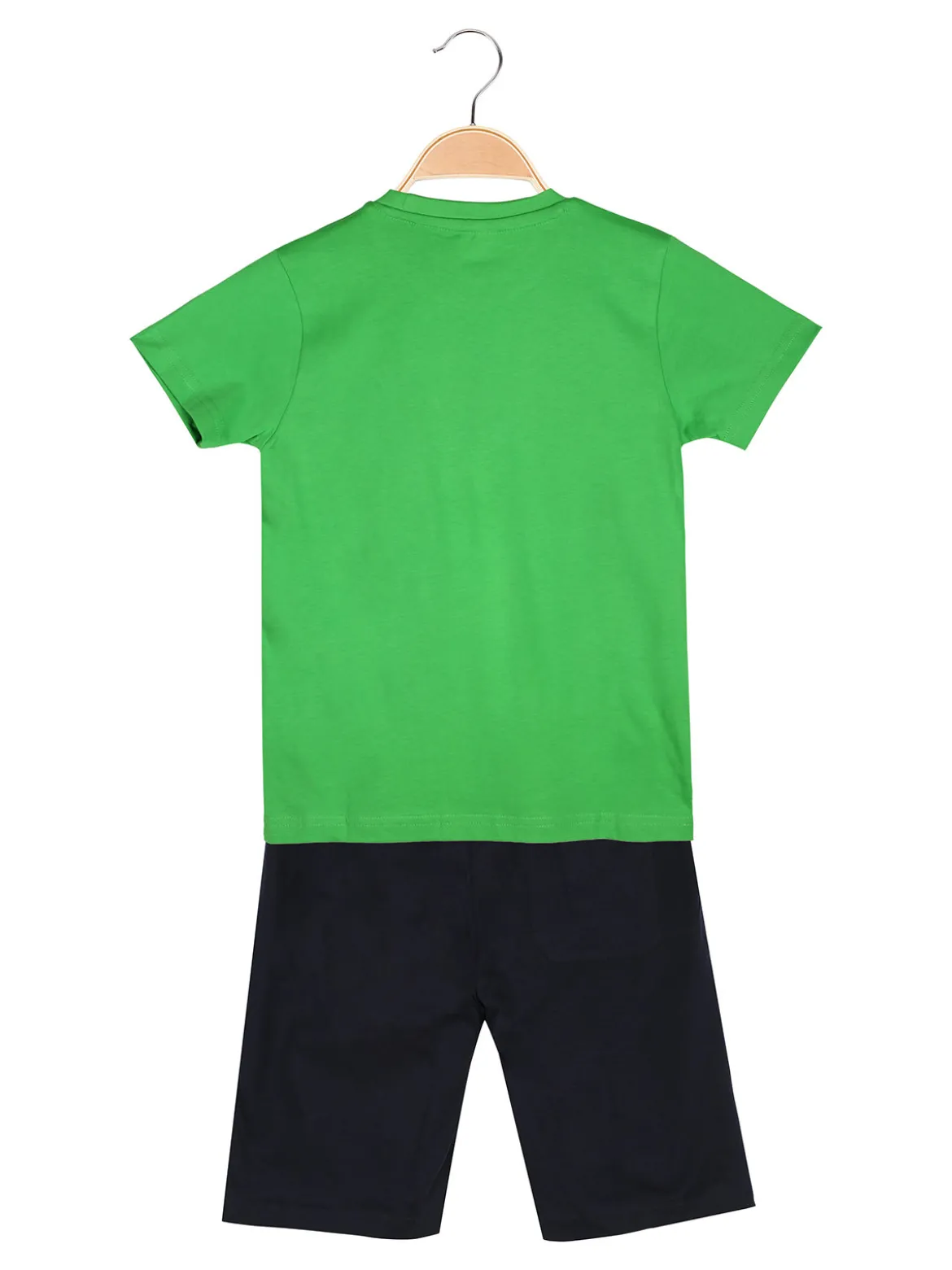 Kappa Completo corto in cotone da bambino con t-shirt e bermuda - verde