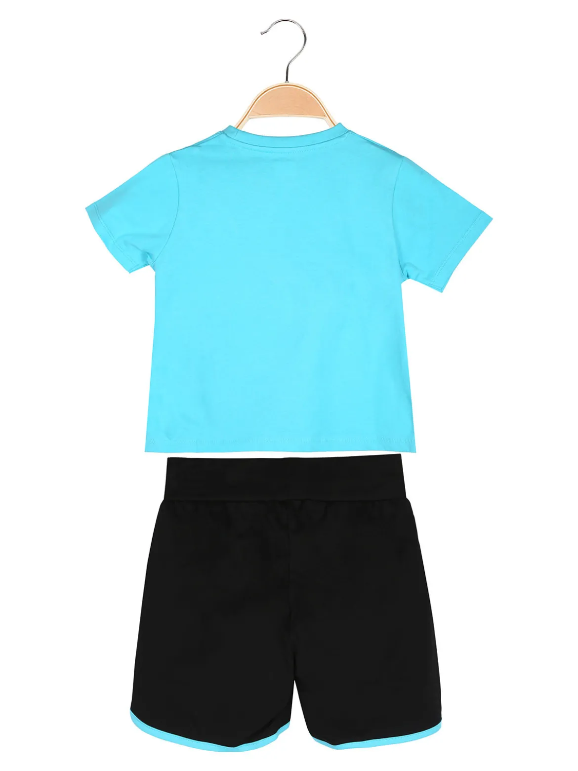 Kappa Completo corto 2 pezzi da ragazza con t-shirt e shorts - blu