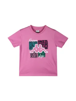 Kappa Completo corto 2 pezzi in cotone da bambina con t-shirt e shorts