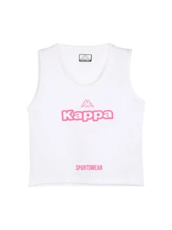 Kappa Completo da bambina 3 pezzi con felpa cropped e top con logo - fucsia