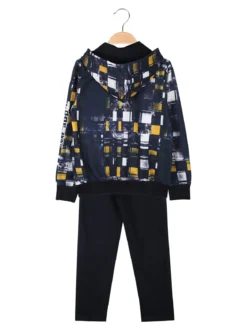 Kappa Completo da bambino 2 pezzi con cappuccio e zip - blu scuro
