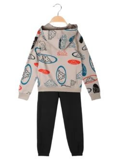 Kappa Completo da bambino 2 pezzi con cappuccio e zip - sabbia