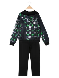 Kappa Completo da ragazzo 2 pezzi con cappuccio e zip - grigio scuro