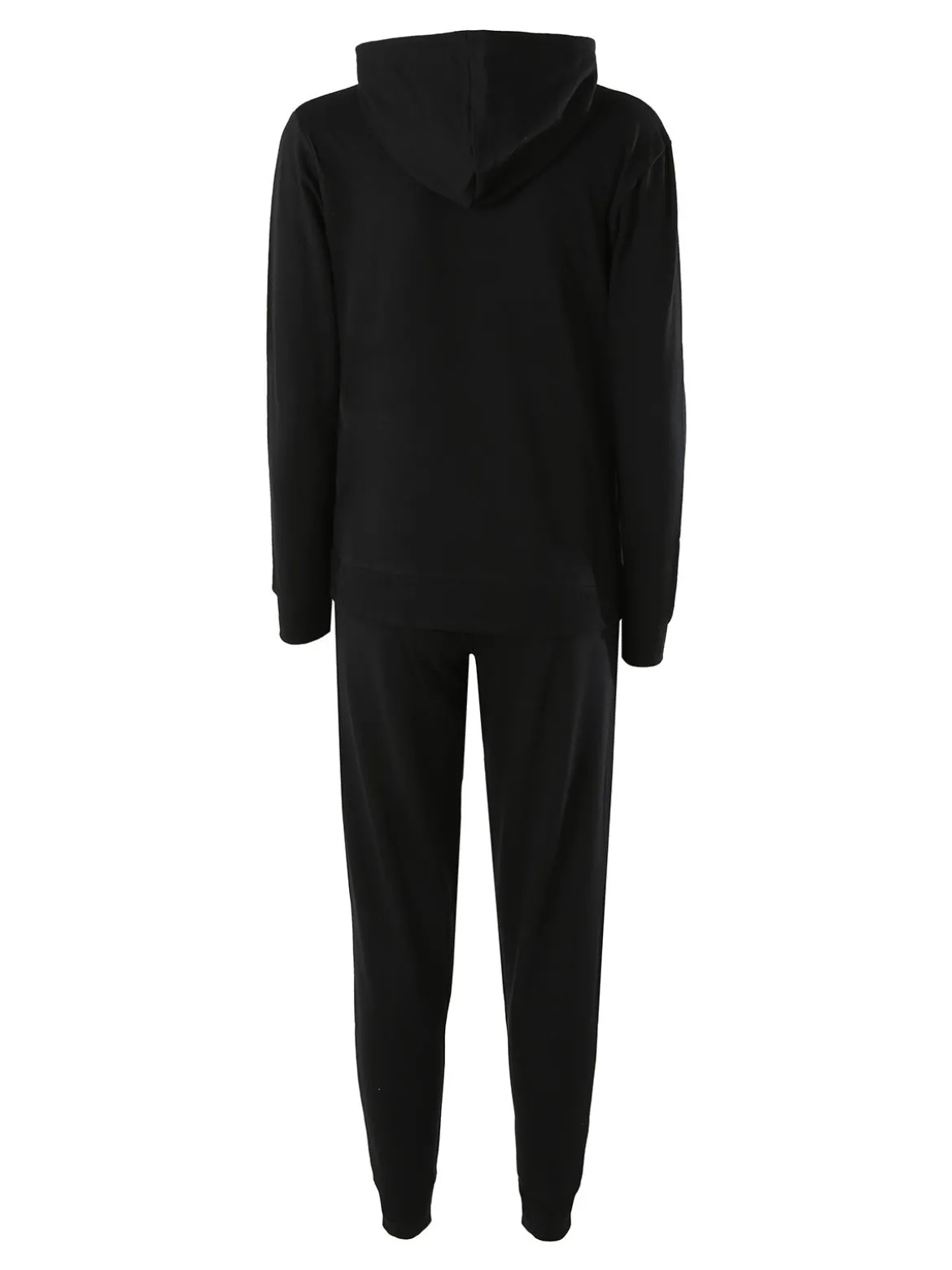 Kappa Completo tuta da donna 2 pezzi in misto cotone con cappuccio - nero