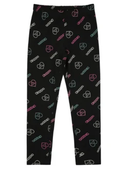 Kappa Completo tuta da ragazza con cappuccio e leggings logo - panna