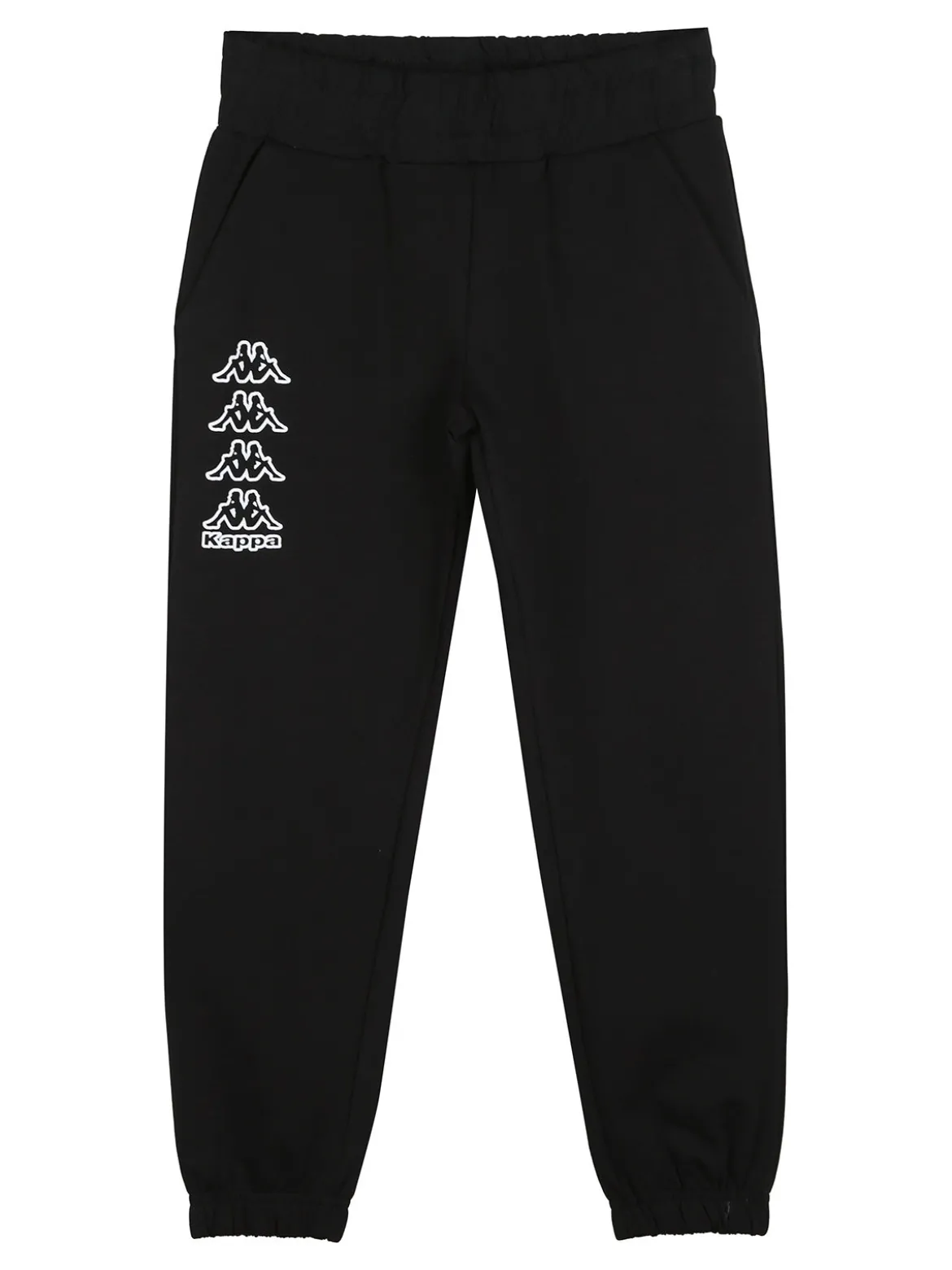 Kappa Completo tuta da ragazza con felpa cropp e pantaloni in cotone - nero