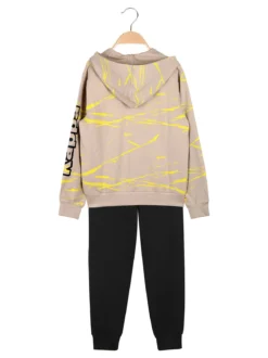 Kappa Completo tuta da ragazzo 2 pezzi con cappuccio e zip - khaki