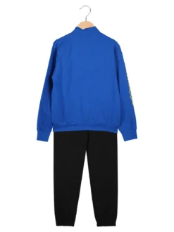 Kappa Completo tuta da ragazzo 2 pezzi full zip in cotone - blu