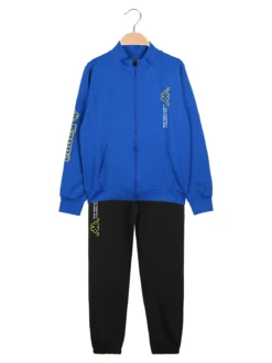 Kappa Completo tuta da ragazzo 2 pezzi full zip in cotone - blu