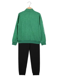 Kappa Completo tuta da ragazzo 2 pezzi full zip in cotone - verde