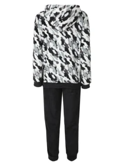 Kappa Completo tuta donna mimetica in pile coral - nero