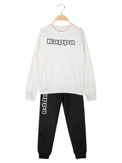 Kappa Completo tuta girocollo da ragazzo 2 pezzi - bianco