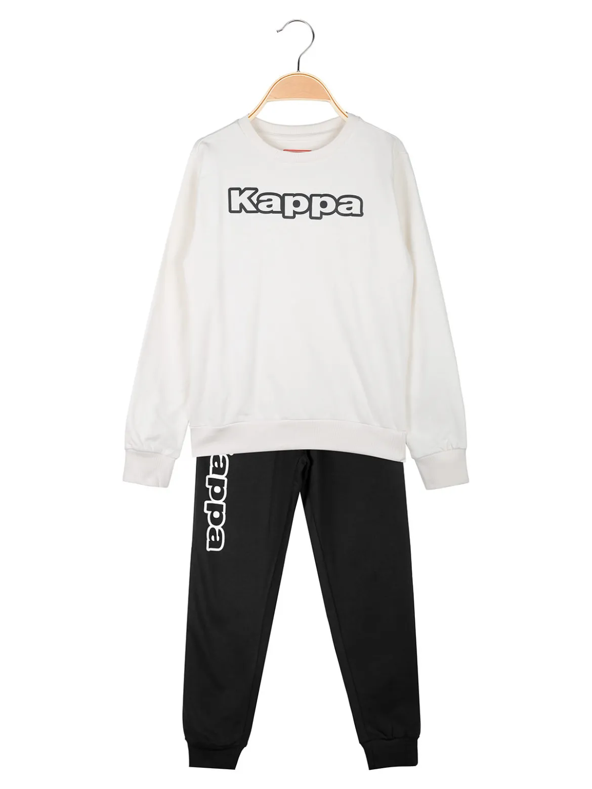 Kappa Completo tuta girocollo da ragazzo 2 pezzi - bianco
