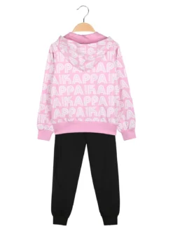 Kappa Completo tuta 2 pezzi da bambina full zip con cappuccio - rosa