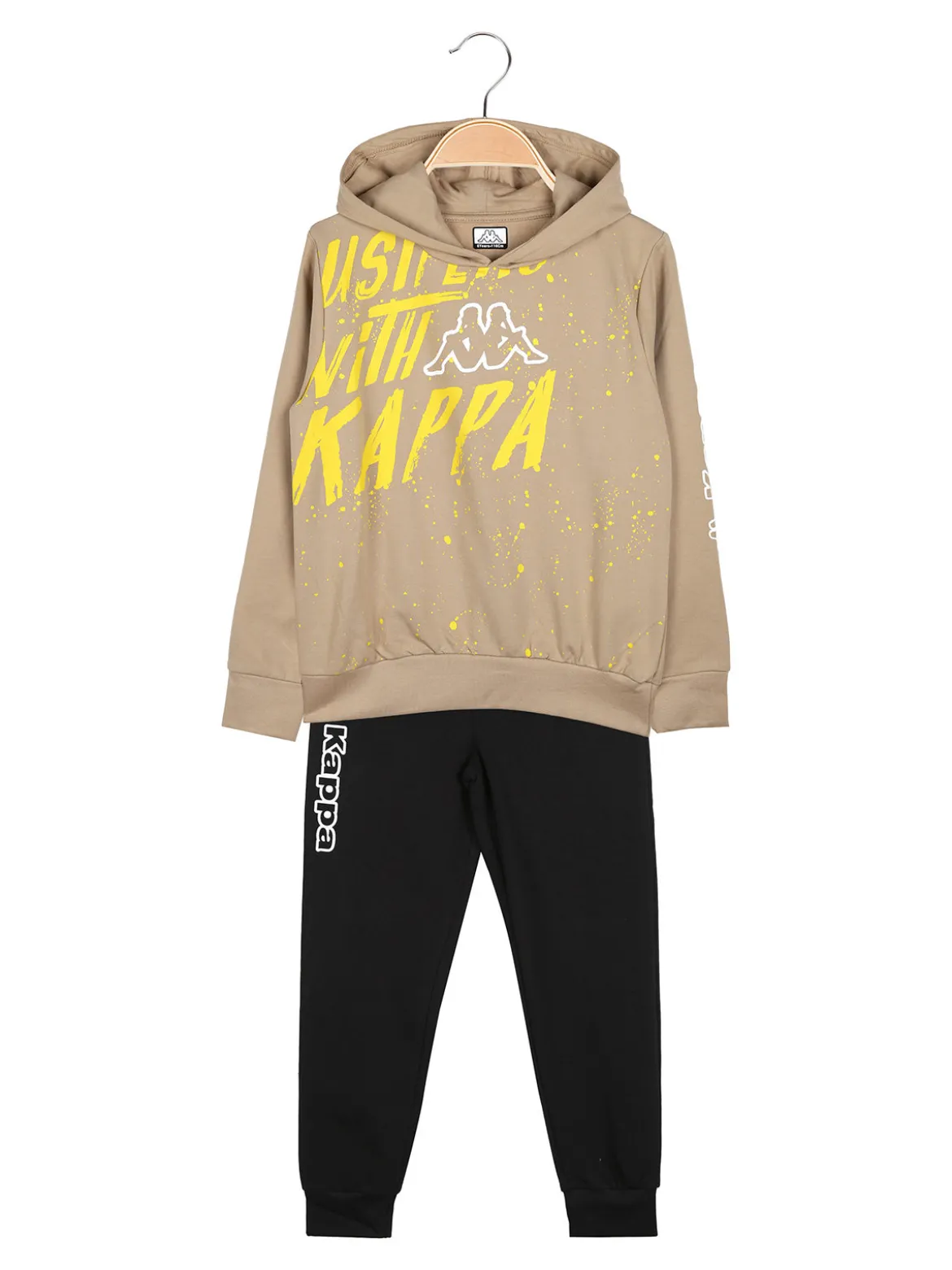 Kappa Completo tuta 2 pezzi da bambino con cappuccio - khaki
