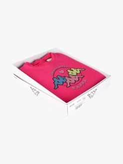 Kappa Completo tuta 2 pezzi da neonata con felpa e pantaloni in cotone - fucsia