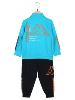 Kappa Completo tuta 2 pezzi da neonato full zip in cotone - turchese